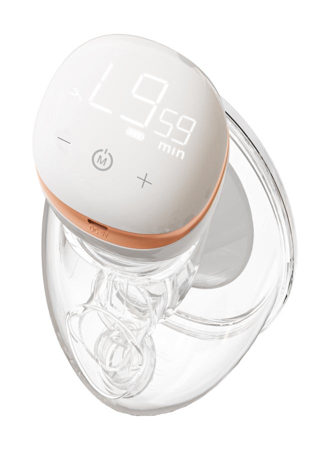 YOUHA Wearable Breast Pump Hands Electric Single Portable Wearable Breast Cup 8oz/ 240ml 3 Modes 9 Suction Levels Comfort Breastfeeding Milk Collector - Image 1